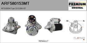 MITSUBISHI ARF580153MT - ARR NUEVO ORIG. MITSUBISHI Type 12V 0,80kW 8T