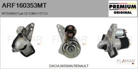 MITSUBISHI ARF160353MT - ARR NUEVO ORIG. MITSUBISHI Type 12V 0,90kW 13T CW