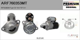 MITSUBISHI ARF760353MT - ARR NUEVO ORIG. MITSUBISHI Type 12V 1,00kW 10T CW