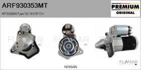MITSUBISHI ARF930353MT - ARR NUEVO ORIG. MITSUBISHI Type 12V 1,00kW 9T CW