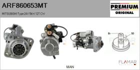 MITSUBISHI ARF860653MT - ARR NUEVO ORIG. MITSUBISHI Type 24V 5,00kW 12T CW