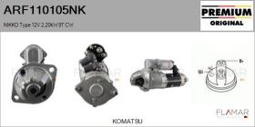 NIKKO ARF110105NK - ARR NUEVO ORIG. NIKKO Type 12V 2,20kW 9T CW