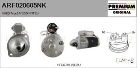 NIKKO ARF020605NK - ARR NUEVO ORIG. NIKKO Type 24V 3,50kW 9T CW