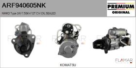 NIKKO ARF940605NK - ARR NUEVO ORIG. NIKKO Type 24V 7,50kW 12T CW OIL SEALED