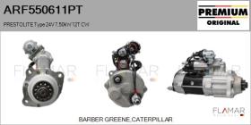PRESTOLITE ARF550611PT - ARR NUEVO ORIG. PRESTOLITE Type 24V 7,50kW 12T CW
