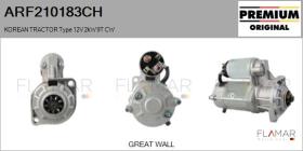 GREAT WALL ARF210183CH - ARR NUEVO ORIG. Type 12V 2,00kW 9T CW