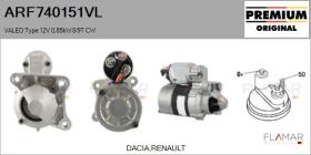 VALEO ARF740151VL - ARR NUEVO ORIG. VALEO Type 12V 0,85kW 8/9T CW
