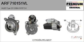 VALEO ARF710151VL - ARR NUEVO ORIG. VALEO Type 12V 0,90kW 9/10T CW