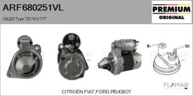 VALEO ARF680251VL - ARR NUEVO ORIG. VALEO Type 12V 1,00kW 11T