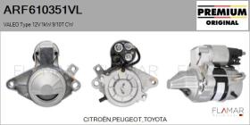 VALEO ARF610351VL - ARR NUEVO ORIG. VALEO Type 12V 1,00kW 9/10T CW
