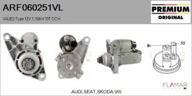 VALEO ARF060251VL - ARR NUEVO ORIG. VALEO Type 12V 1,10kW 10T CCW
