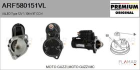 VALEO ARF580151VL - ARR NUEVO ORIG. VALEO Type 12V 1,10kW 9T CCW