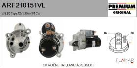 VALEO ARF210151VL - ARR NUEVO ORIG. VALEO Type 12V 1,10kW 9T CW