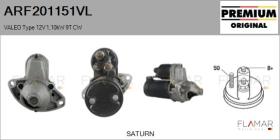 VALEO ARF201151VL - ARR NUEVO ORIG. VALEO Type 12V 1,10kW 9T CW