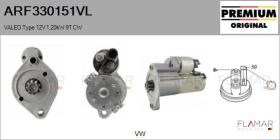 VALEO ARF330151VL - ARR NUEVO ORIG. VALEO Type 12V 1,20kW 9T CW