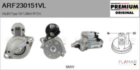 VALEO ARF230151VL - ARR NUEVO ORIG. VALEO Type 12V 1,20kW 9T CW
