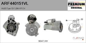 VALEO ARF440151VL - ARR NUEVO ORIG. VALEO Type 12V 1,20kW 9T CW