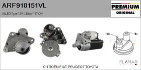 VALEO ARF910151VL - ARR NUEVO ORIG. VALEO Type 12V 1,40kW 11T CW