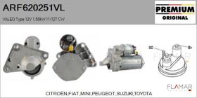 VALEO ARF620251VL - ARR NUEVO ORIG. VALEO Type 12V 1,50kW 11/12T CW