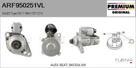 VALEO ARF950251VL - ARR NUEVO ORIG. VALEO Type 12V 1,70kW 12T CCW