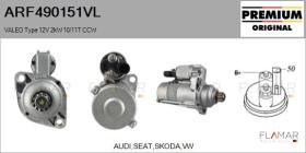 VALEO ARF490151VL - ARR NUEVO ORIG. VALEO Type 12V 2,00kW 10/11T CCW