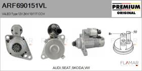 VALEO ARF690151VL - ARR NUEVO ORIG. VALEO Type 12V 2,00kW 10/11T CCW