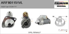 VALEO ARF801151VL - ARR NUEVO ORIG. VALEO Type 12V 2,00kW 11T