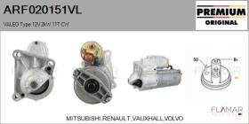 VALEO ARF020151VL - ARR NUEVO ORIG. VALEO Type 12V 2,00kW 11T CW