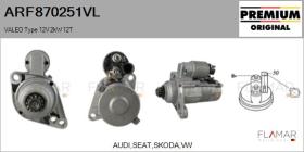 VALEO ARF870251VL - ARR NUEVO ORIG. VALEO Type 12V 2,00kW 12T
