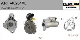 VALEO ARF740251VL - ARR NUEVO ORIG. VALEO Type 12V 2,20kW 12T CW