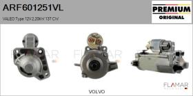 VALEO ARF601251VL - ARR NUEVO ORIG. VALEO Type 12V 2,20kW 13T CW