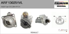 VALEO ARF130251VL - ARR NUEVO ORIG. VALEO Type 12V 2,20kW 9T CW