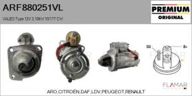 VALEO ARF880251VL - ARR NUEVO ORIG. VALEO Type 12V 3,10kW 10/11T CW