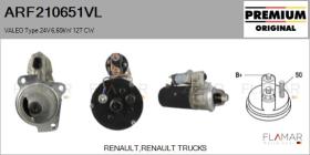 VALEO ARF210651VL - ARR NUEVO ORIG. VALEO Type 24V 6,60kW 12T CW