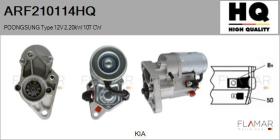 HQ ARF210114HQ - ARR NUEVO POONGSUNG Type 12V 2,20kW 10T CW