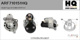 HQ ARF710151HQ - ARR NUEVO VALEO Type 12V 0,90kW 9/10T CW
