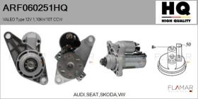 HQ ARF060251HQ - ARR NUEVO VALEO Type 12V 1,10kW 10T CCW
