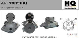 HQ ARF930151HQ - ARR NUEVO VALEO Type 12V 1,10kW 9T CW