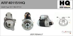 HQ ARF401151HQ - ARR NUEVO VALEO Type 12V 1,15kW 9T CW