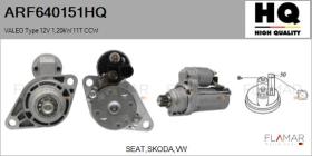 HQ ARF640151HQ - ARR NUEVO VALEO Type 12V 1,20kW 11T CCW
