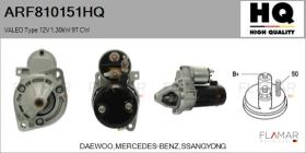 HQ ARF810151HQ - ARR NUEVO VALEO Type 12V 1,30kW 9T CW