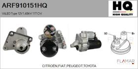 HQ ARF910151HQ - ARR NUEVO VALEO Type 12V 1,40kW 11T CW