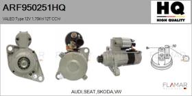 HQ ARF950251HQ - ARR NUEVO VALEO Type 12V 1,70kW 12T CCW
