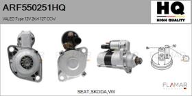 HQ ARF550251HQ - ARR NUEVO VALEO Type 12V 2,00kW 12T CCW