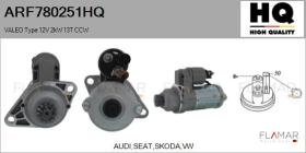 HQ ARF780251HQ - ARR NUEVO VALEO Type 12V 2,00kW 13T CCW