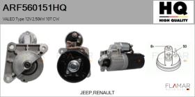 HQ ARF560151HQ - ARR NUEVO VALEO Type 12V 2,50kW 10T CW