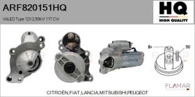 HQ ARF820151HQ - ARR NUEVO VALEO Type 12V 2,50kW 11T CW