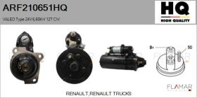 HQ ARF210651HQ - ARR NUEVO VALEO Type 24V 6,60kW 12T CW
