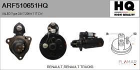 HQ ARF510651HQ - ARR NUEVO VALEO Type 24V 7,20kW 11T CW