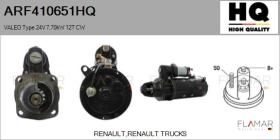 HQ ARF410651HQ - ARR NUEVO VALEO Type 24V 7,70kW 12T CW